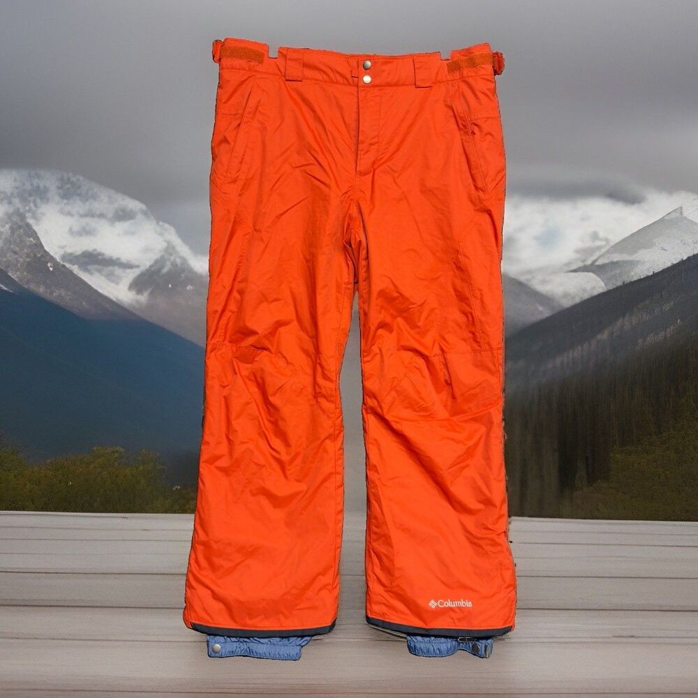 Columbia Bugaboo Snowboard Snow Ski Pants Orange Waterproof Large Omni-Tech